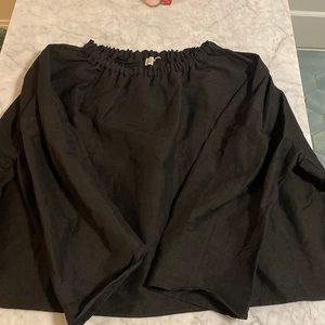 Black toteme stretch linen blouse